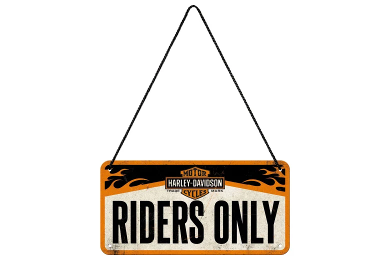 Metal sign Harley Davidson Riders Only 20 x 10 cm - Nostalgic-Art