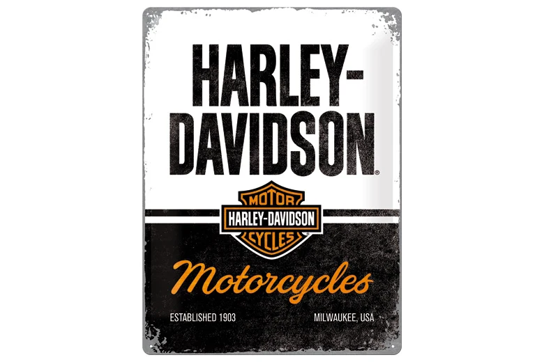 Metal sign Harley-Davidson Motorcycles 30 x 40 cm - Nostalgic Art