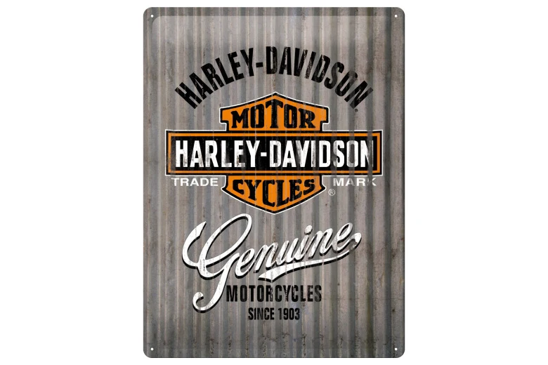 Metal sign Harley-Davidson Genuine 30 x 40 cm - Nostalgic Art