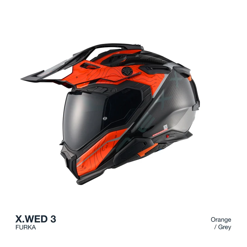 NEXX Helmet X.WED3 FURKA CARBON ORANGE.GREY