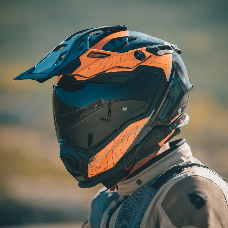 NEXX Helmet X.WED3 FURKA CARBON ORANGE.GREY