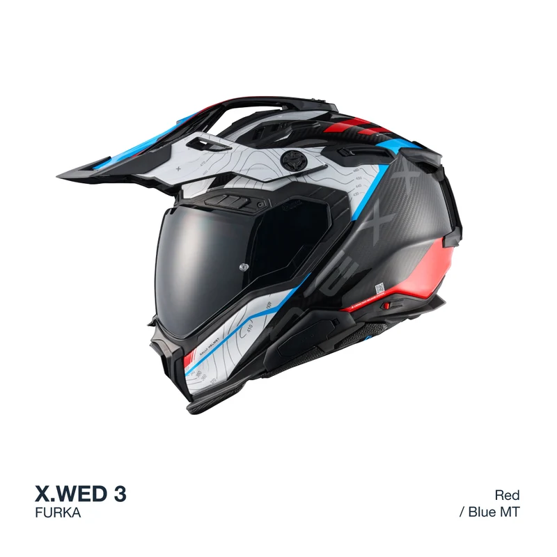 NEXX Helmet X.WED3 FURKA CARBON RED.BLUE