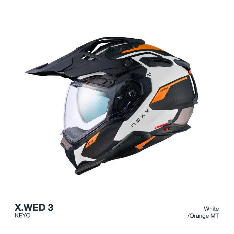 Nexx Helmet X.WED3 KEYO CARBON WHITE.ORANGE MT