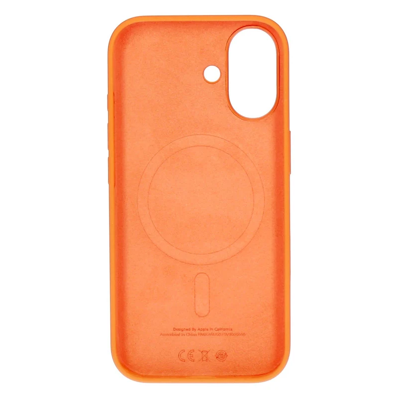 Apple Silikon Case iPhone 17 Orange mit Magsafe