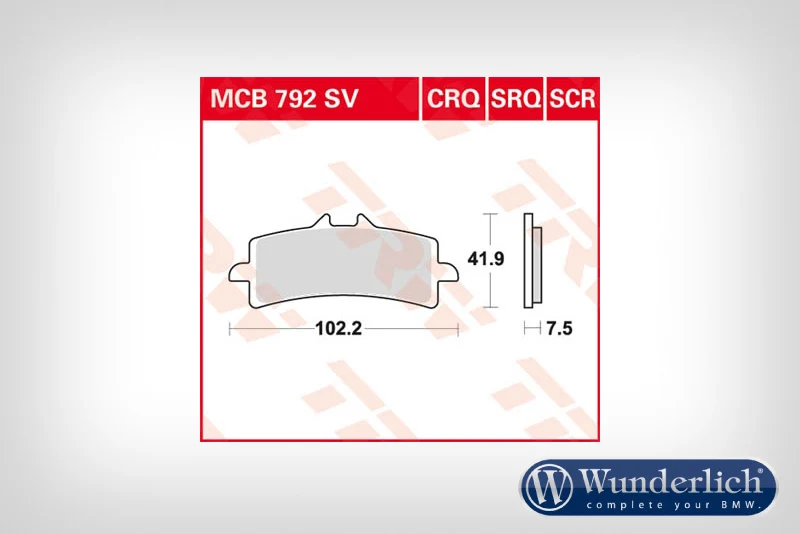 Sintered metal brake pads front HP4