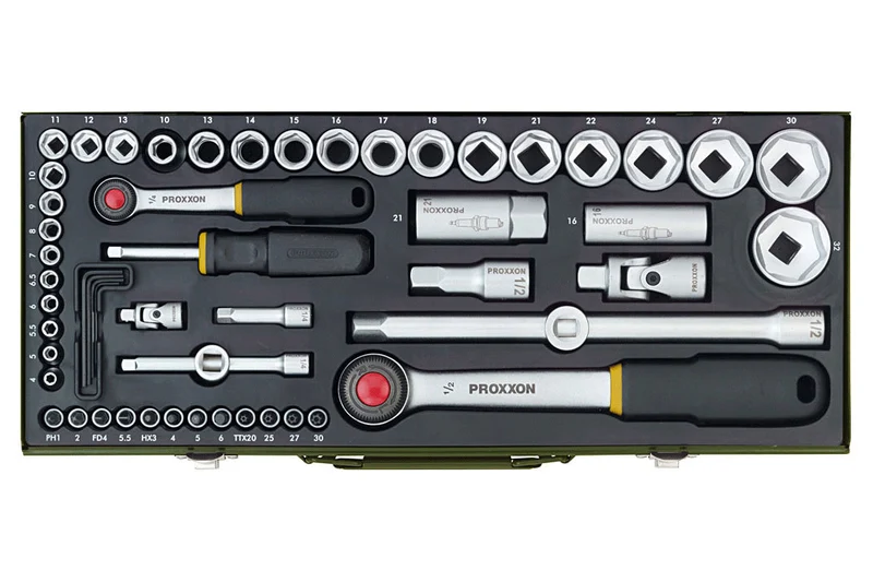 PROXXON socket set 1/4 â + 1/2 â 56-part