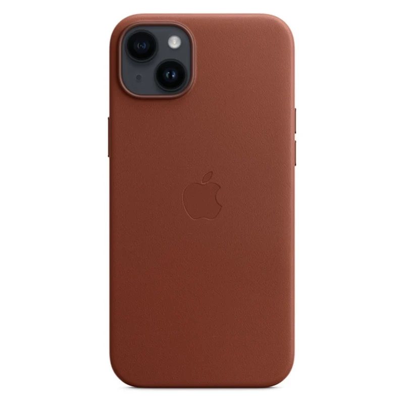 Apple Leder Case mit MagSafe für iPhone 14 Plus Umbra