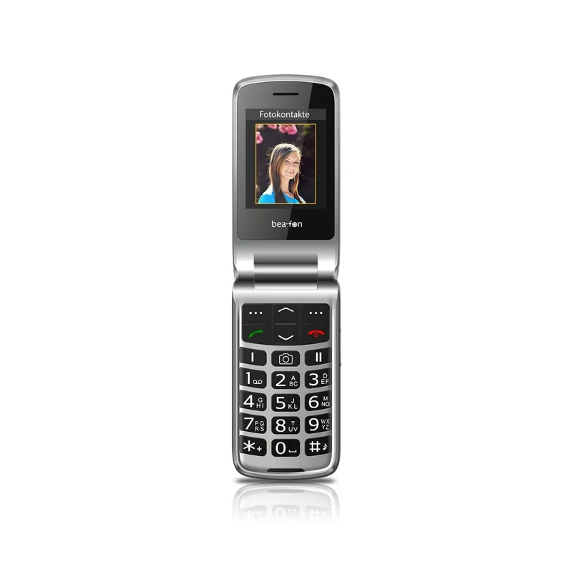 Beafon SL645plus 7,11 cm (2.8) 120 g Schwarz, Silber Kamera-Handy
