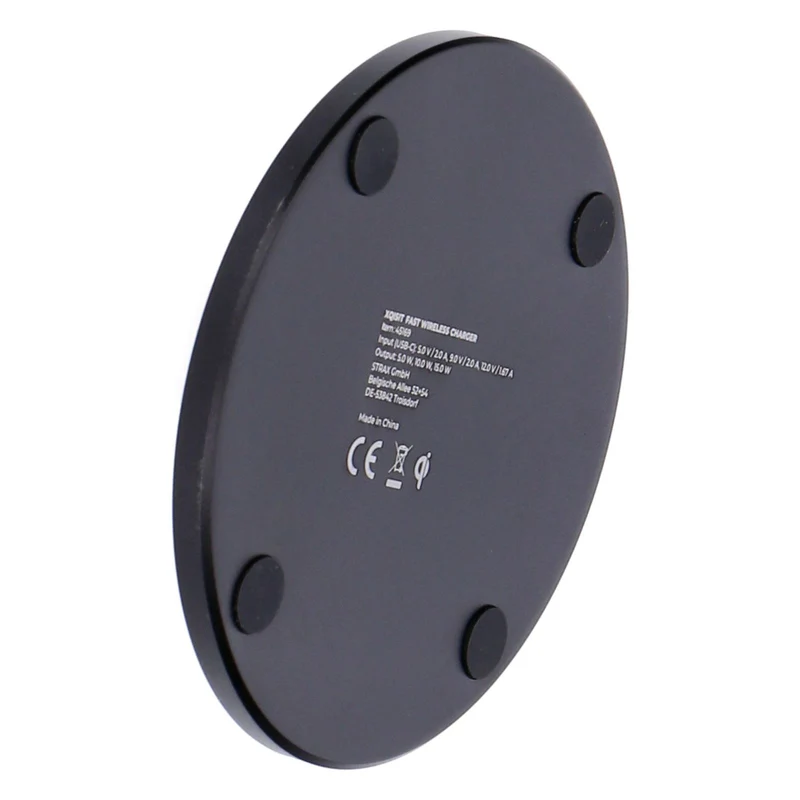 Xqisit Fast Wireless Charger Pad 15W USB-C Port schwarz