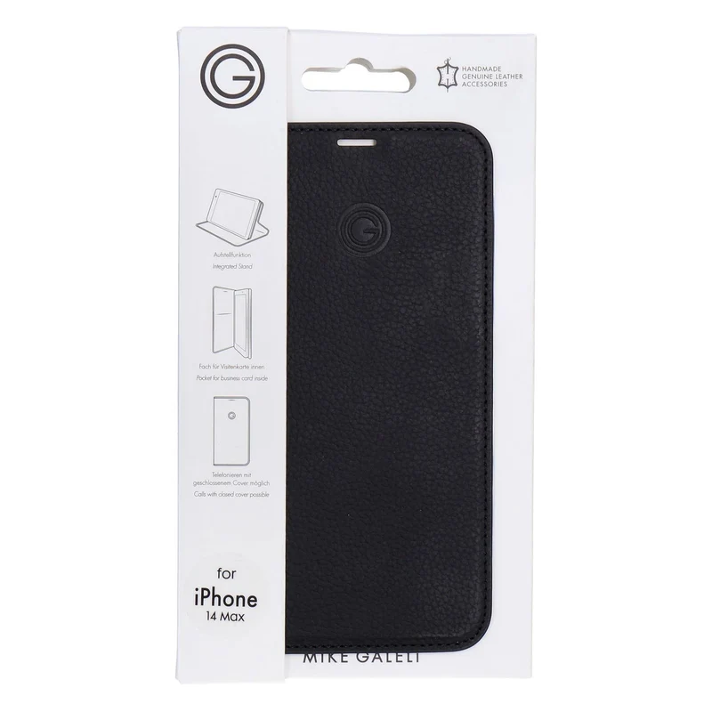 MiKE GALELi Book Case MARC in Schwarz für Apple iPhone 14 Plus