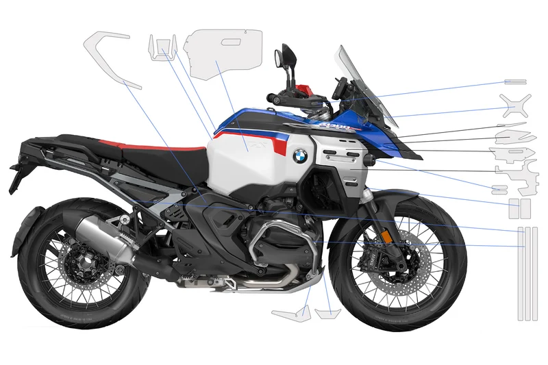 Complete paint protection set PremiumShield R 1300 GS Adventure Trophy + Triple