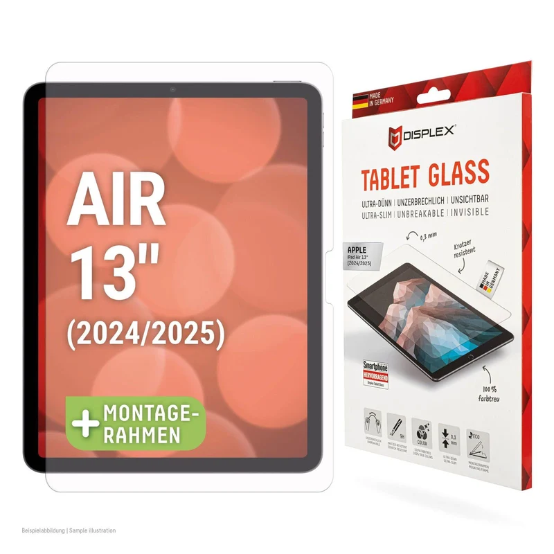 Displex Tablet Glass 9H Hybridglasfolie Apple iPad Apple iPad Air 13