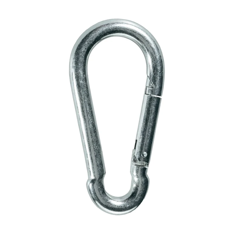 20x Karabinerhaken 50x5 mm Stahl verzinkt DIN5299