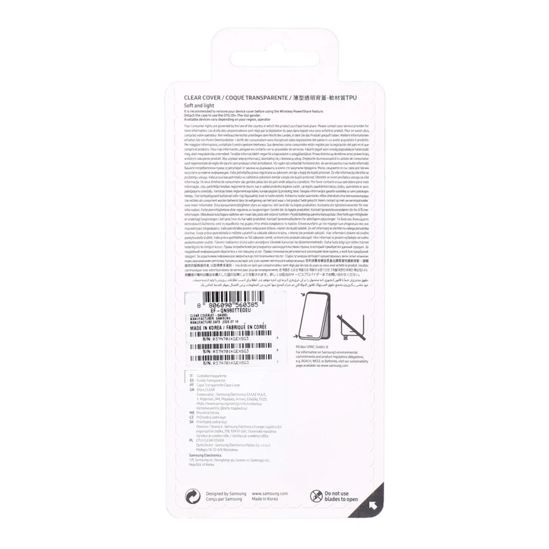 Samsung Note 20 Clear Cover transparent