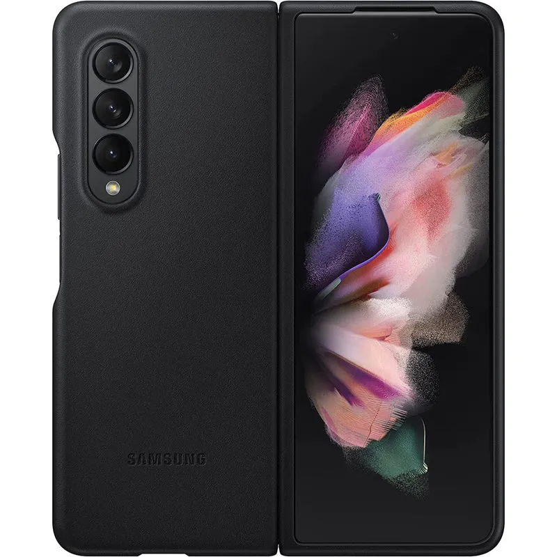 Samsung Galaxy Z Fold3 Leder Cover schwarz