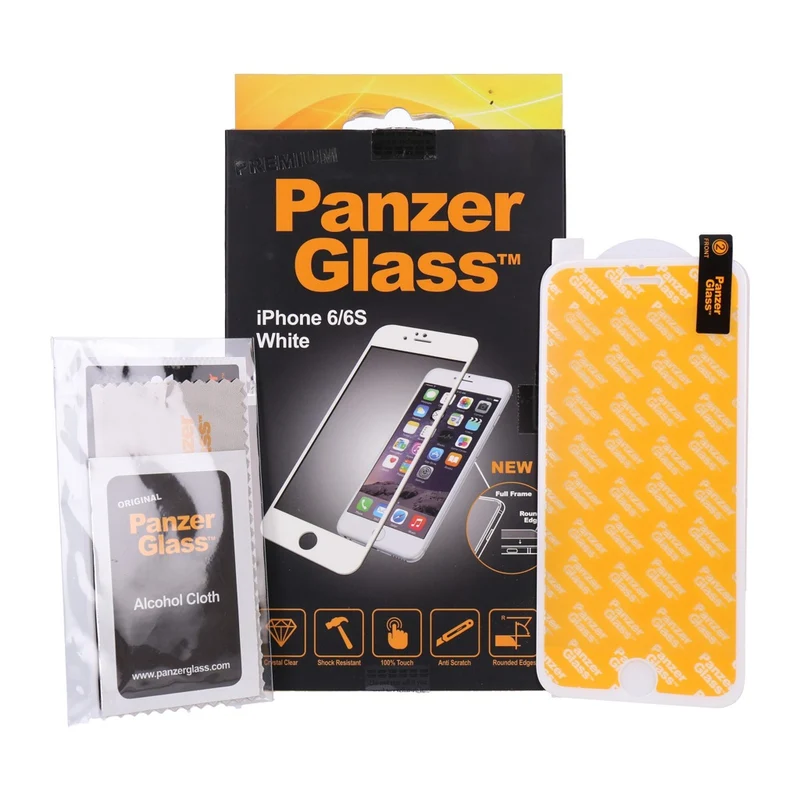 PanzerGlass PREMIUM Echtglas Schutzfolie für Apple iPhone 6/6S in Weiss