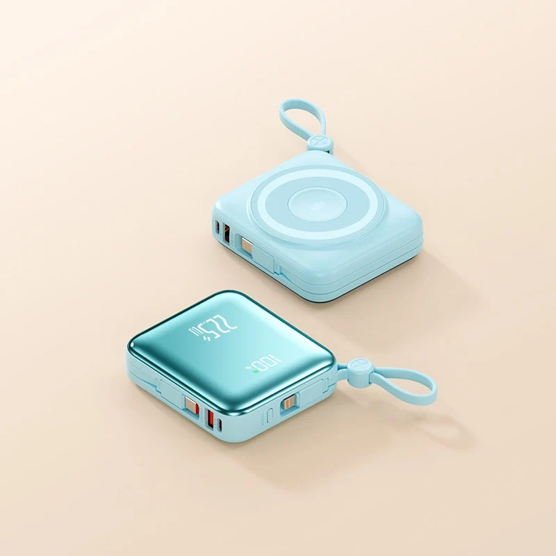Tragbare kabellose Powerbank mit Smart Charging und LCD-Bildschirm Skanto