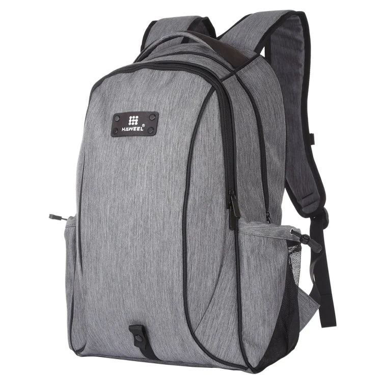 Skanto | HAWEEL Outdoor Tragbarer Canvas Doppel-Schulter Laptop-Rucksack (Grau)