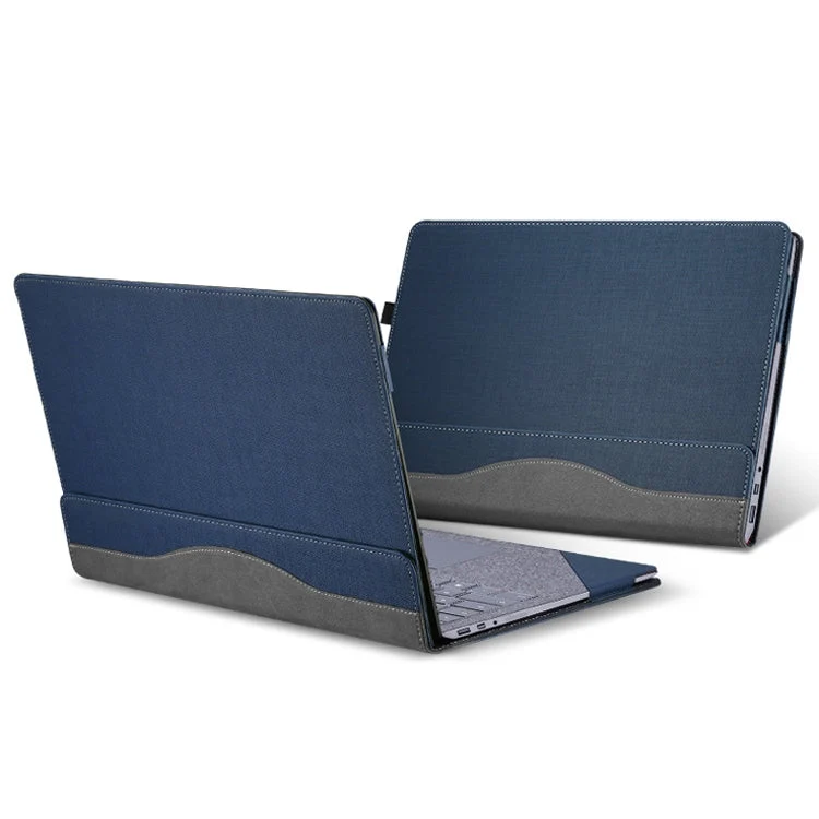 Skanto | 13,5-Zoll Multifunktionale PU-Lederhülle für Microsoft Surface Laptop 1/2/3/4 (Blau)