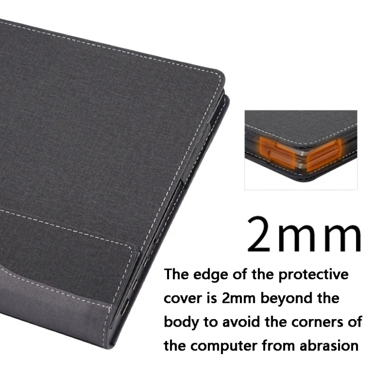 Skanto | 13,5-Zoll Multifunktionale PU-Lederhülle für Microsoft Surface Laptop 1/2/3/4 (Blau)