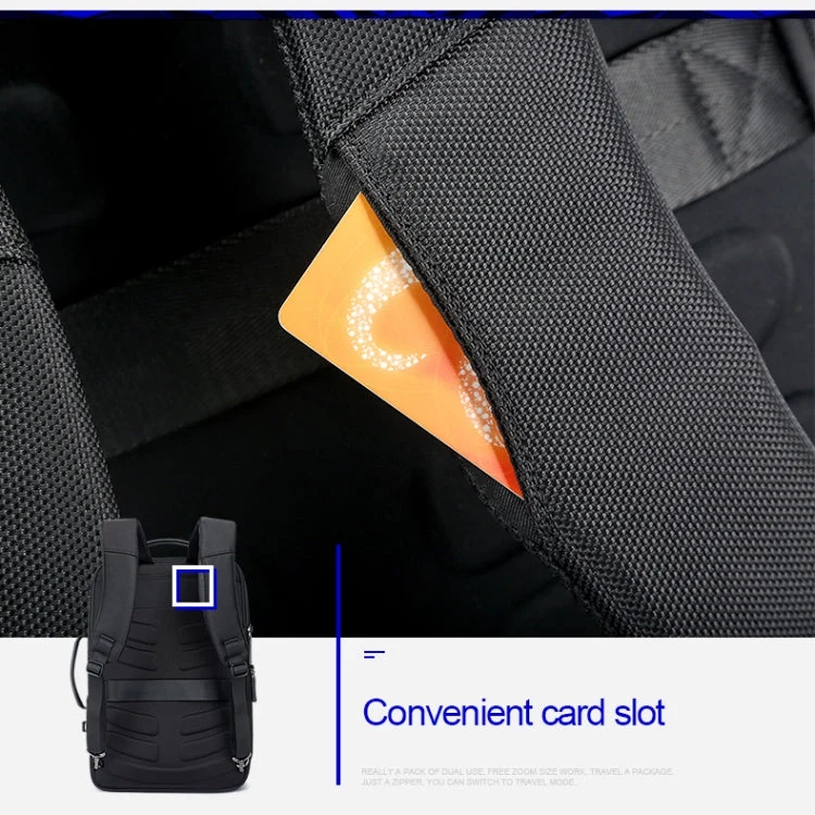 Skanto | Bopai 751-006561 Große Kapazität Business Casual Atmungsaktiver Laptop-Rucksack mit externem USB-Anschluss, Größe: 29 x 16 x 44 cm (Schwarz)