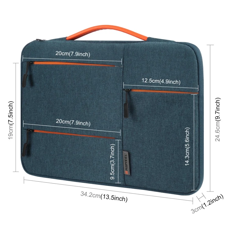 Skanto | HAWEEL 33.0 cm Sleeve Bag Reißverschluss Dokumententasche Laptoptasche für Macbook, Samsung, Lenovo Thinkpad, Sony, DELL Alienware, CHUWI, ASUS, HP, 13 Zoll - 13.5 Zoll Laptops (Marineblau)