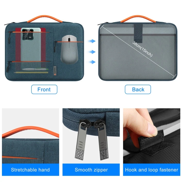 Skanto | HAWEEL 33.0 cm Sleeve Bag Reißverschluss Dokumententasche Laptoptasche für Macbook, Samsung, Lenovo Thinkpad, Sony, DELL Alienware, CHUWI, ASUS, HP, 13 Zoll - 13.5 Zoll Laptops (Marineblau)