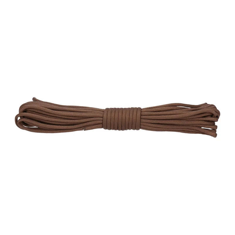 Paracord 550lb Nylon Seil, Abspannseil für Camping Fallschirmschnur reißfest - 4mm, 249 Kg (10 Meter) Braun #211