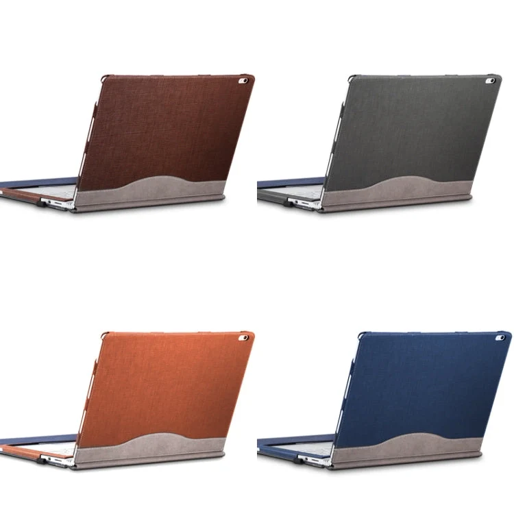 Skanto | PU-Leder-Tragetasche für Microsoft Surface Book 2 15 Zoll (Gentleman Grey)
