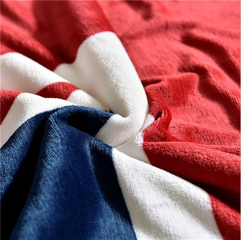 Skanto | Amerikanische Flagge Flanell-Sherpa-Decke