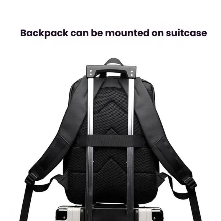 Skanto | WEPOEWR Herren 14-Zoll Laptop-Rucksack Wasserdicht Großes Fassungsvermögen Business Pendler-Rucksack (Schwarz)