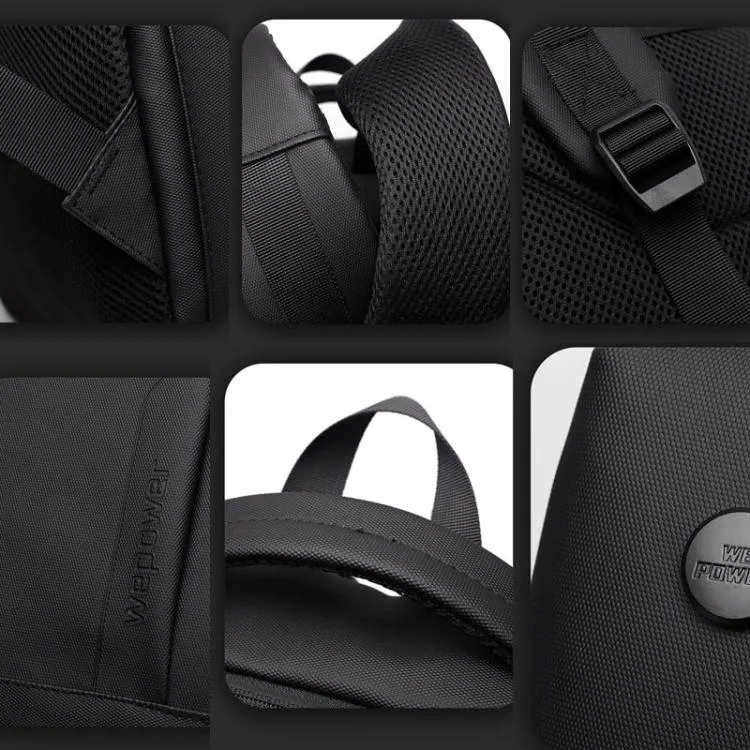 Skanto | WEPOEWR Herren 14-Zoll Laptop-Rucksack Wasserdicht Großes Fassungsvermögen Business Pendler-Rucksack (Schwarz)