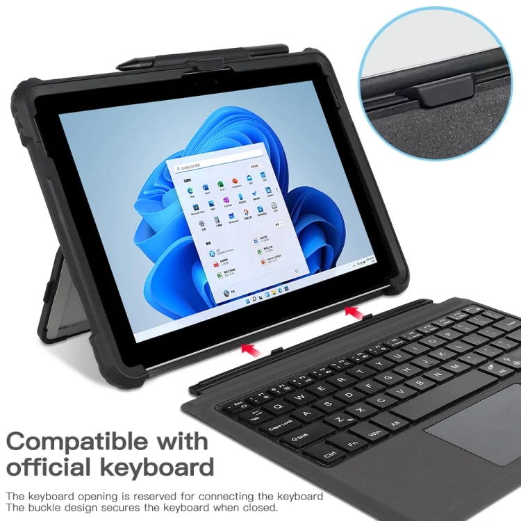 Skanto | Für Microsoft Surface Pro 4 / 5 / 6 / 7 / 7+ Acryl Klare Hand- und Schultergurt-Laptop-Hülle
