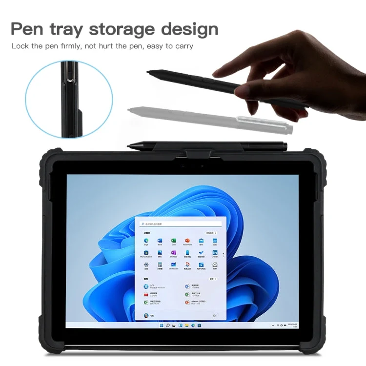 Skanto | Für Microsoft Surface Pro 4 / 5 / 6 / 7 / 7+ Acryl Klare Hand- und Schultergurt-Laptop-Hülle