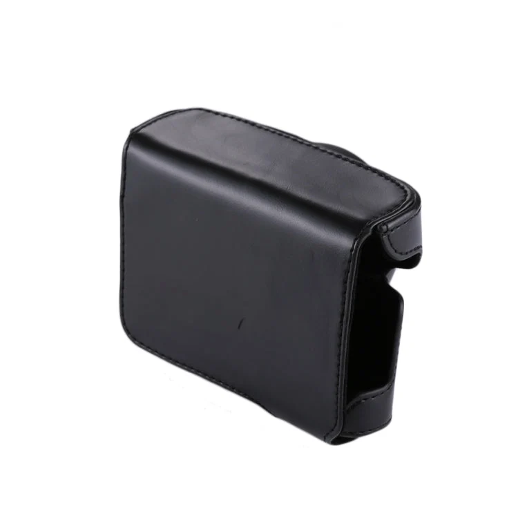 Skanto | PU-Leder Vollkörper-Kameratasche mit Riemen für Panasonic Lumix GF7 / GF8 / GF9 (12-32mm / 14-42mm Objektiv)(Schwarz)
