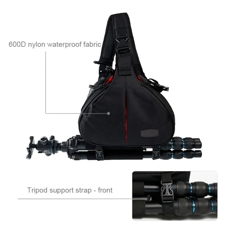 Skanto | CADEN Triangle Tscope Sling Schulter-Kreuz-Digitalkameratasche Weiche Tasche mit Regenschutz für Canon Nikon Sony K1, Größe: 36*31*15cm (Armeegrün)