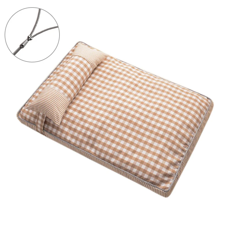 Premium Gingham-Muster Liegematte Hundebett