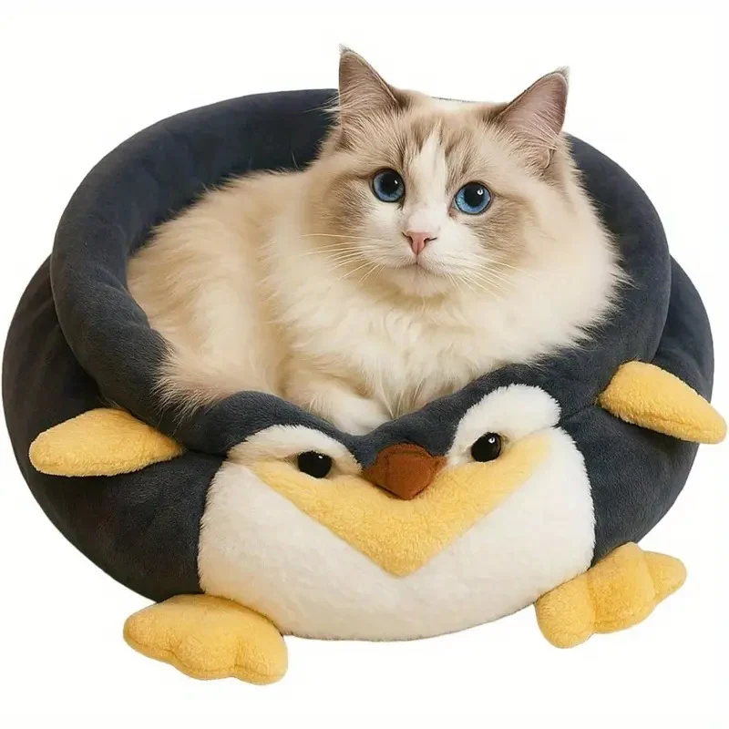 Gemütliches Pinguin-Lounge-Hundebett