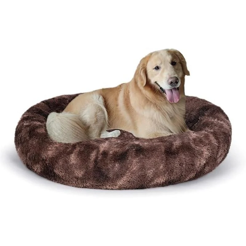 Rundes orthopädisches Plüsch-Hundebett