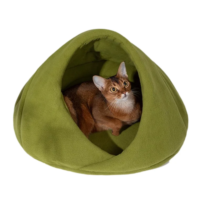 Gemütliches Fleece-Katzenhöhlen-Hundebett