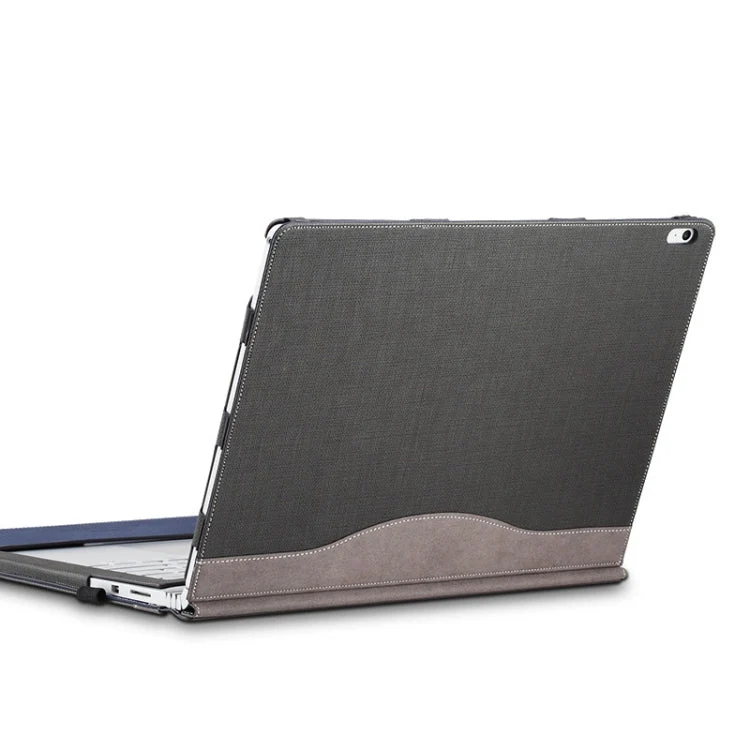 Skanto | Schutzhülle aus PU-Leder für Microsoft Surface Book 2 13.5 Zoll (Gentleman Grau)