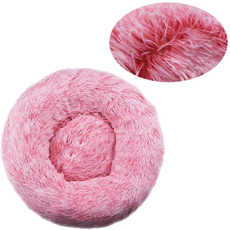 Rundes flauschiges Hundebett