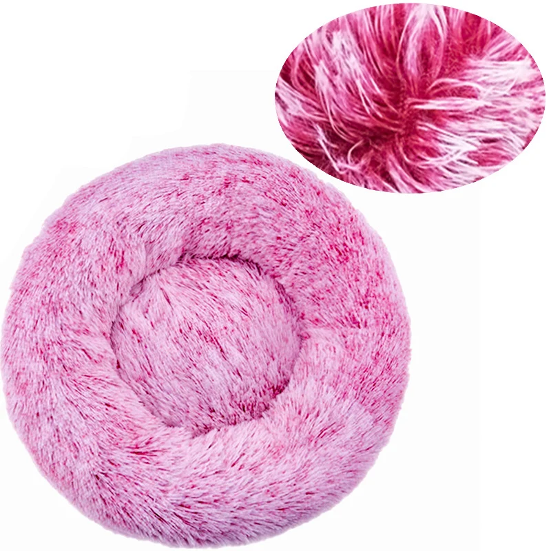 Rundes flauschiges Hundebett