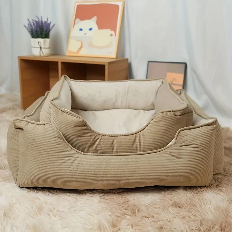 Orthopädisches Cord-Lounge-Hundebett