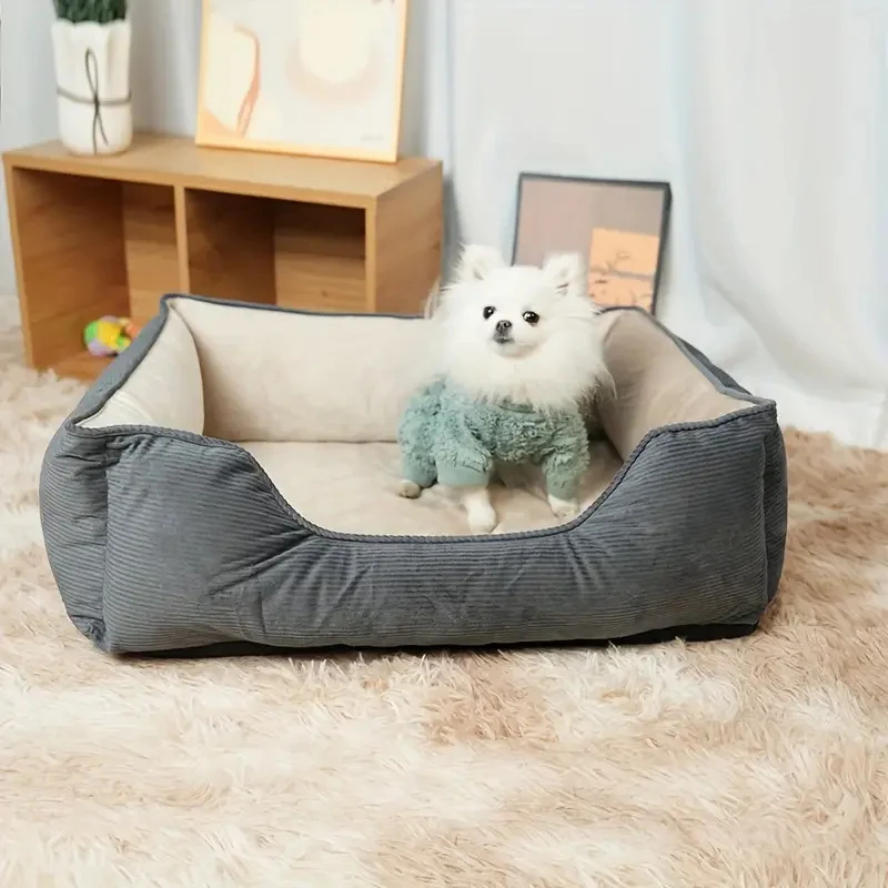 Orthopädisches Cord-Lounge-Hundebett