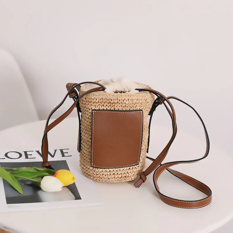 Moderne Rucksacktasche aus geflochtenem Material Skanto