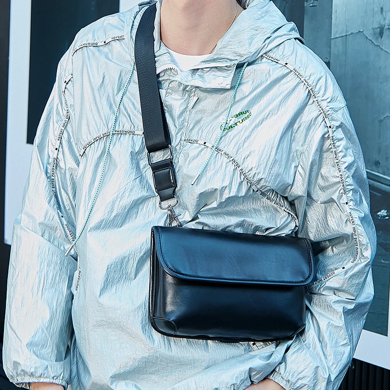 Leder Crossbody Messenger Bag Skanto