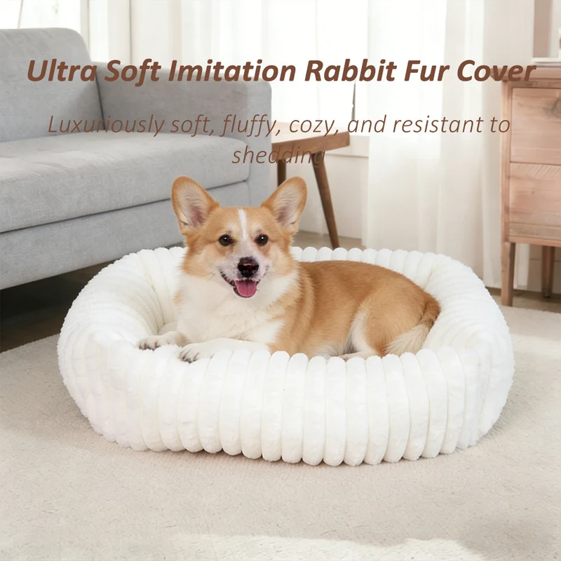 Luxuriöses Hundebett mit Kissen