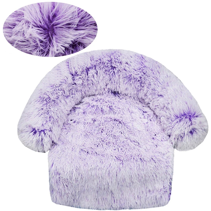 Flauschiges rundes Sofa-Hundebett