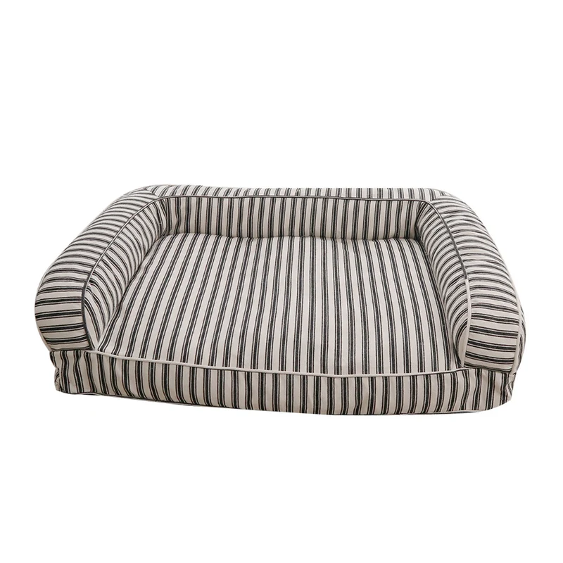 Gestreiftes orthopädisches Hundesofa